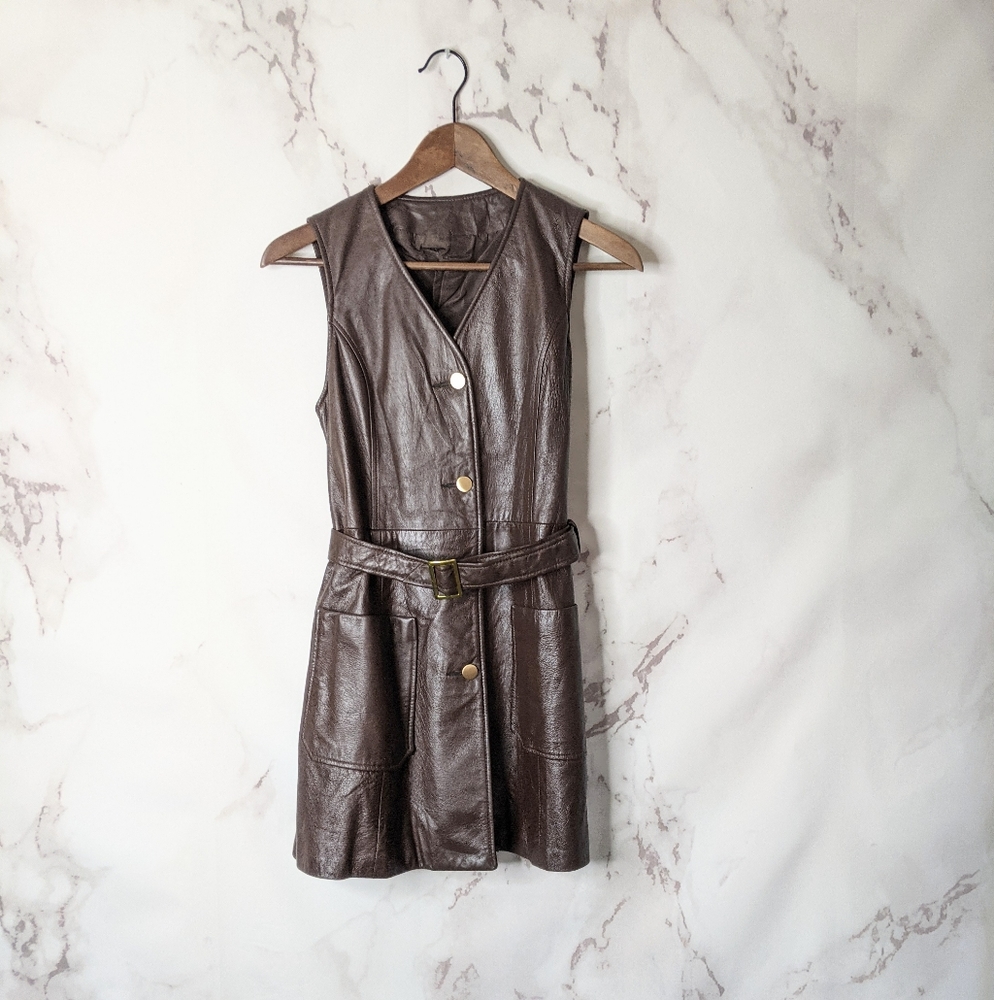 🖤 Vintage perfectly broken-in leather vest jacket